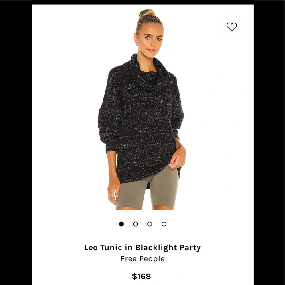 Free People Blue Cowl Neck Sweater - Picture 2 of 11